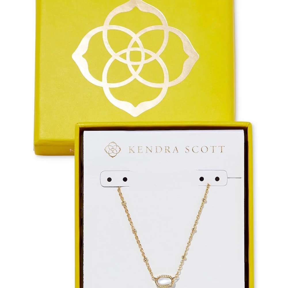 Kendra Scott Boxed Mini Elisa Gold-Tone Pendant Necklace
